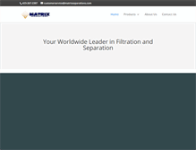 Tablet Screenshot of matrixseparations.com